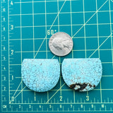 L31 x W37 x H7 Sky Blue Half Moon Yungai Turquoise, Set of 2 Dimensions