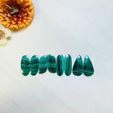 Large Deep Green Mixed Malachite Copper Mineral, Set of 8 Background