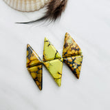 Medium Royal Orange Triangle Treasure Mountain Turquoise, Set of 6 Background