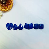 Small Deep Blue Mixed Lapis Lazuli, Set of 8 Background