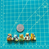 Medium Mixed Freeform Mixed Turquoise, Set of 5 Dimensions
