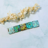 Large Mixed Square Mixed Turquoise, Set of 5 Background