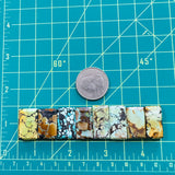 Medium Mixed Bar Mixed Turquoise, Set of 8 Dimensions