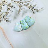 Large Faint Blue Petal Sand Hill Turquoise, Set of 3 Background