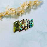 Large Mixed Freeform Mixed Turquoise, Set of 4 Background