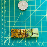 Medium Mixed Bar Treasure Mountain Turquoise, Set of 4 Dimensions