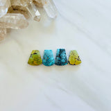 Large Mixed Freeform Mixed Turquoise, Set of 4 Background