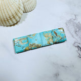 Large Faint Blue Square Sand Hill Turquoise, Set of 4 Background