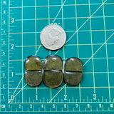 Medium Swamp Green Half Moon Rosarita, Set of 6 Dimensions