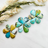 Medium Mixed Teardrop MixedTurquoise, Set of 18 Background