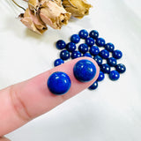 10x10mm Round Lapis Lazuli, Set of 2