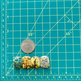 Medium Mixed Barrel Mixed Turquoise, Set of 4 Dimensions