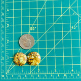 Medium Royal Orange Round Wild Horse Turquoise, Set of 2 Dimensions