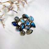 9x13mm Teardrop Labradorite, Set of 4