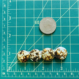 Small Royal Orange Round Treasure Mountain Turquoise, Set of 4 Dimensions