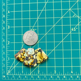 Large Royal Orange Freeform Treasure Mountain Turquoise, Set of 3 Dimensions