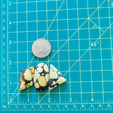 Large Royal Orange Mixed Treasure Mountain Turquoise, Set of 3 Dimensions