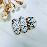 Large White Mixed Purple Lavender Variscite, Set of 3 Background