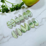 Medium Lime Green Mixed Green Serpentine Serpentine, Set of 12 Background