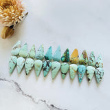 Medium Mixed Teardrop Mixed Turquoise, Set of 22 Background