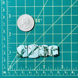 Medium Sky Blue Barrel Sand Hill Turquoise, Set of 4 Dimensions