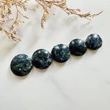 Medium Black Round Yungai Turquoise, Set of 5 Background