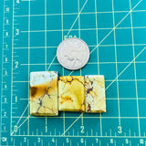 Large Royal Orange Bar Treasure Mountain Turquoise, Set of 3 Dimensions