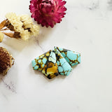 Large Mixed Shield Mixed Turquoise, Set of 4 Background
