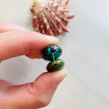 Medium Ocean Blue Oval Giraffe Beads, Set of 3 Extra