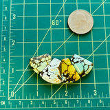Medium Mixed Petal Mixed Turquoise, Set of 4 Dimensions