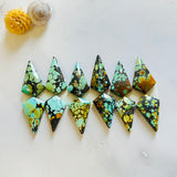 Large Mixed Shield Mixed Turquoise, Set of 12 Background