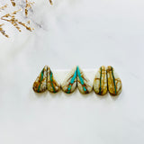 Large Mixed Teardrop Royston Turquoise, Set of 6 Background