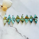 Medium Mixed Triangle Mixed Turquoise, Set of 16 Background