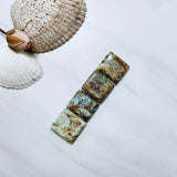 Large Pale Brown Square Crescent Lake Variscite, Set of 4 Background