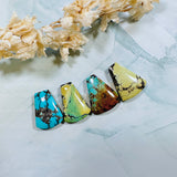 Medium Mixed Petal Mixed Turquoise, Set of 4 Background