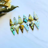 Large Mixed Shield Mixed Turquoise, Set of 12 Background