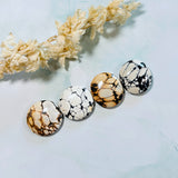 Large Royal Orange Round Purple Lavender Variscite, Set of 4 Background