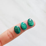 10x14mm Oval Malachite, Set of 1