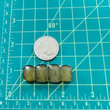 Small Swamp Green Barrel Rosarita, Set of 4 Dimensions