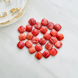 10x10mm Cushion Spiny Oyster, Set of 2