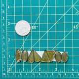 Small Swamp Green Mixed Rosarita, Set of 8 Dimensions