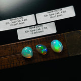 Authentic Ethiopian Mixed Opal Cabochons, set of 3