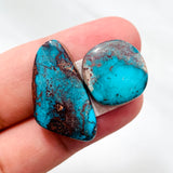Large Sky Blue Mixed Bisbee Turquoise, Set of 2 Background
