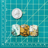 Large Mixed Barrel Mixed Turquoise, Set of 3 Dimensions