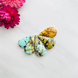 Large Mixed Teardrop Mixed Turquoise, Set of 5 Background