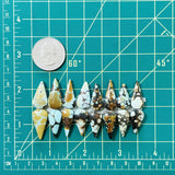 Medium Mixed Teardrop Mixed Turquoise, Set of 16 Dimensions