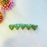 Medium Sea Green Heart Yungai Turquoise, Set of 5 Background
