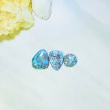 Large Ocean Blue Mixed Golden Hill Turquoise, Set of 3 Background