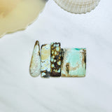 Large Mixed Mixed Mixed Turquoise, Set of 4 Background