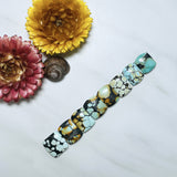 Medium Mixed Barrel Mixed Turquoise, Set of 8 Background